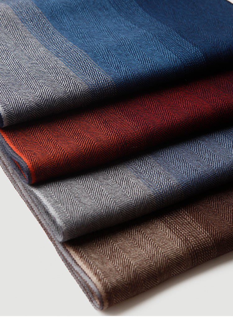 Men‘s cashmere, scarf, color matching, gifts, autumn and winter, warm cashmere.