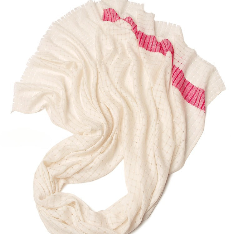top cashmere pumped flowers, hollowed out, woven, fleece tip, blended, loose beard towel, elegant shawl
