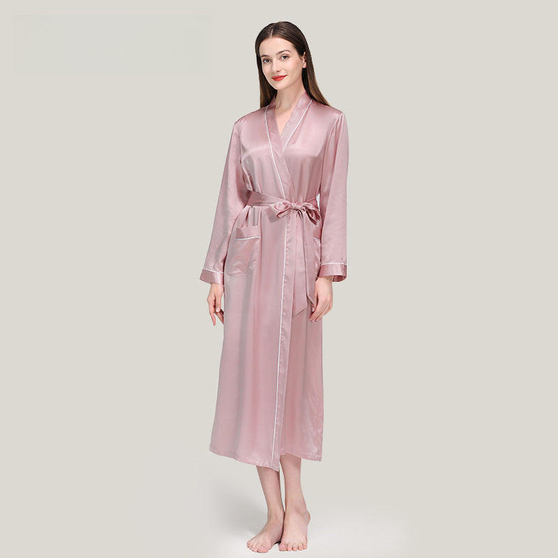 Silk, bathrobes, pajamas 100% mulberry silk, long styles, nightgowns, loungewear