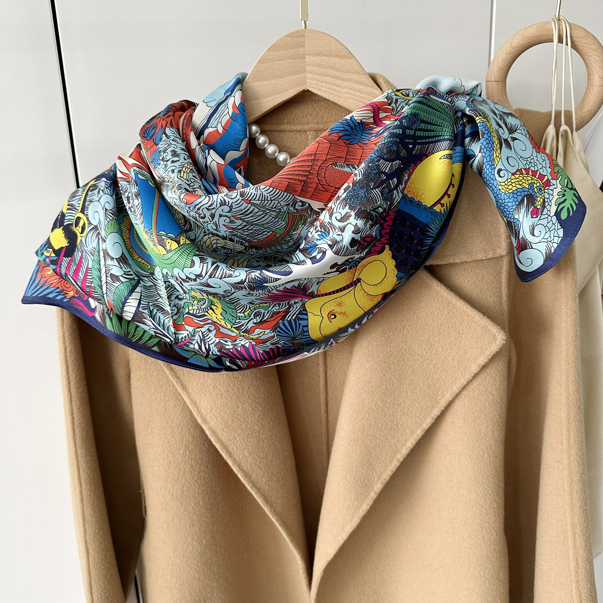 100% silk scarf for women 88*88