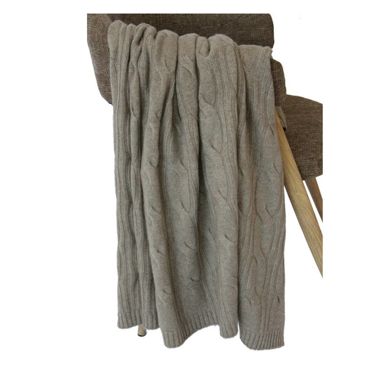 Twisted cashmere blanket, soft, delicate, goat wool blanket