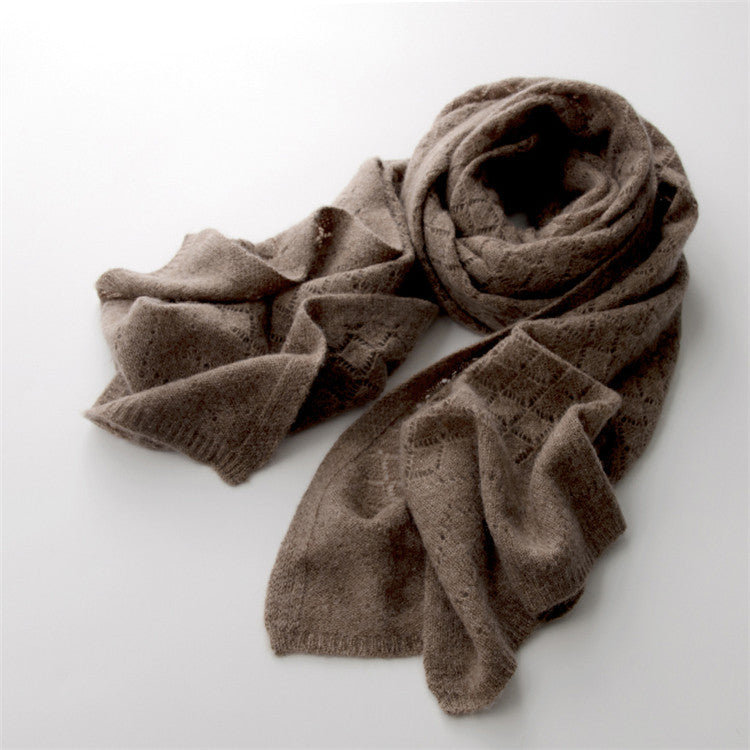 Autumn and winter gifts 100% pure cashmere scarf women's knitted cashmere shawl long cashmere scarf men's