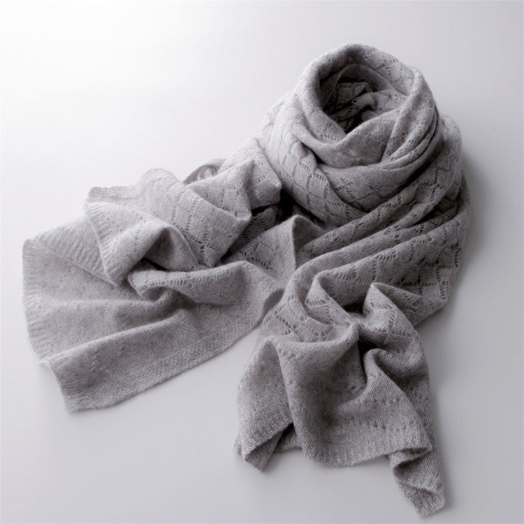 Autumn and winter gifts 100% pure cashmere scarf women's knitted cashmere shawl long cashmere scarf men's