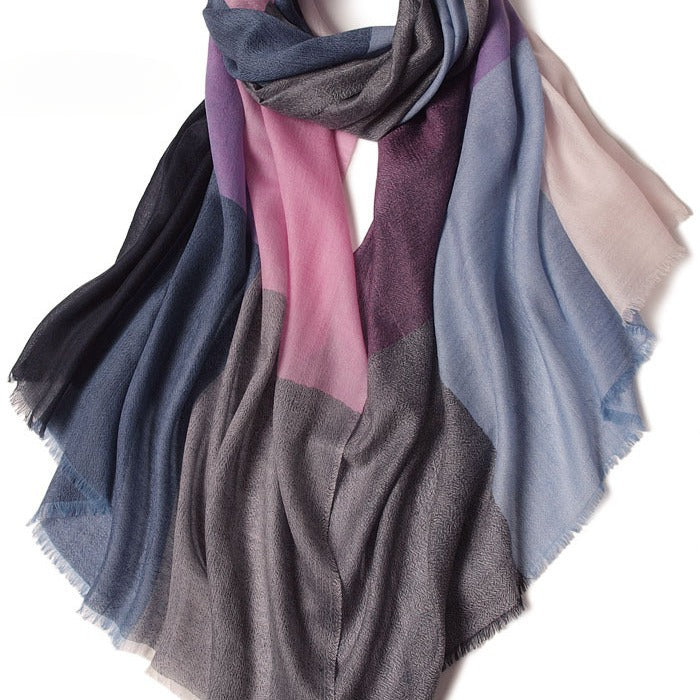 Color matching, top wild velvet, large pointed size, loose beard long scarf. cashmere scarf