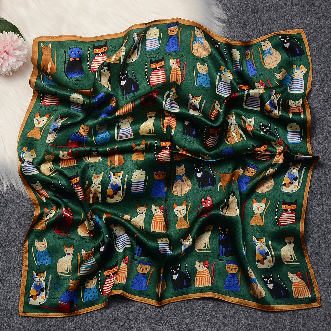 100% silk scarf for women