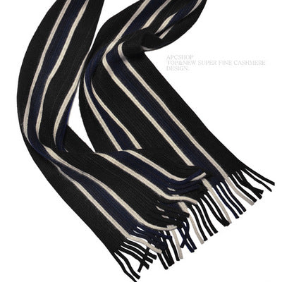 Top cashmere, thick, multi-colored, striped, fine, woven, cashmere, scarf, elegant.