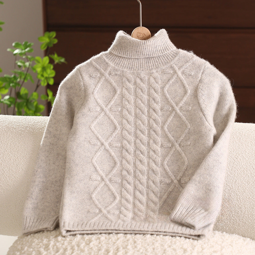 Children, cashmere sweater, turtleneck, thickened 100 pure cashmere.