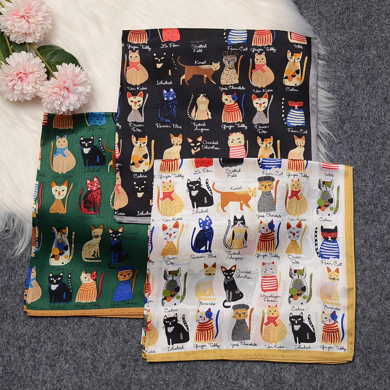 100% silk scarf for women