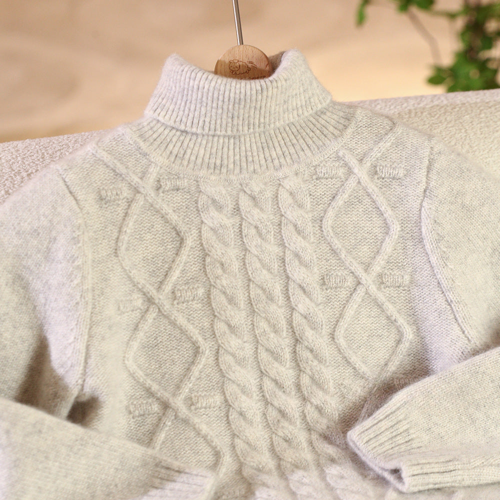 Children, cashmere sweater, turtleneck, thickened 100 pure cashmere.