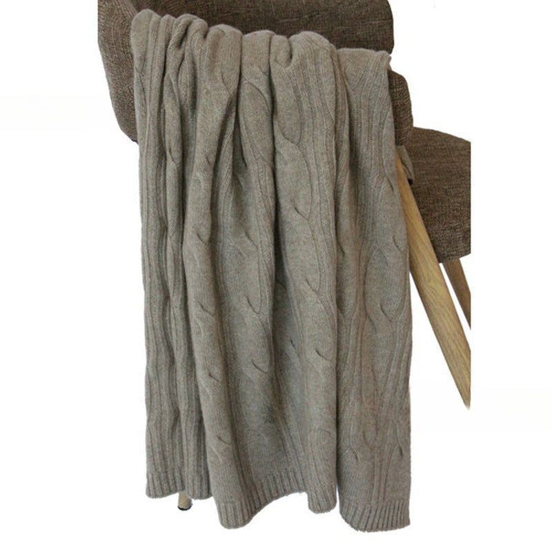 Twisted cashmere blanket, soft, delicate, goat wool blanket