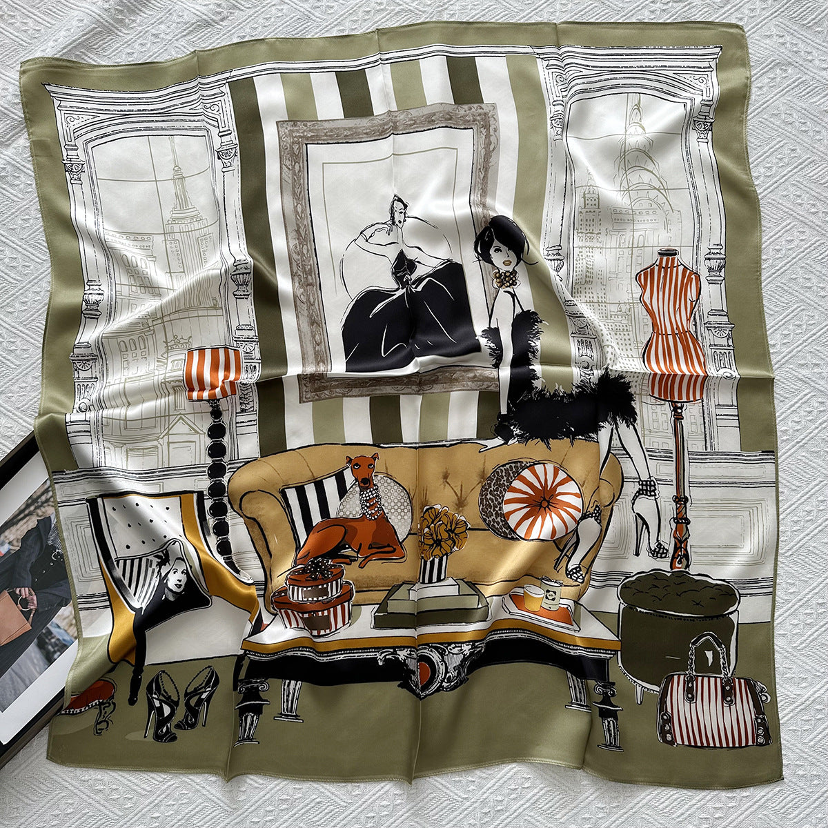 100% silk scarf for women 88*88