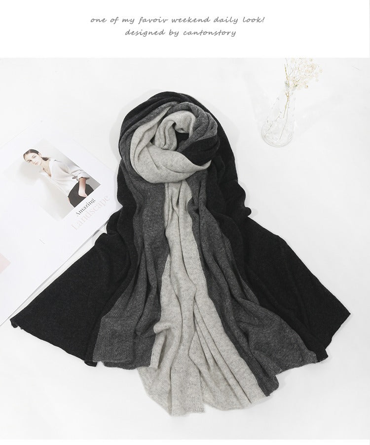 Knitted pure cashmere, scarf, women's three colors, thermal, cashmere shawl. cashmere scarf women cashmere scarf cashmere scarf men cashmere scarf