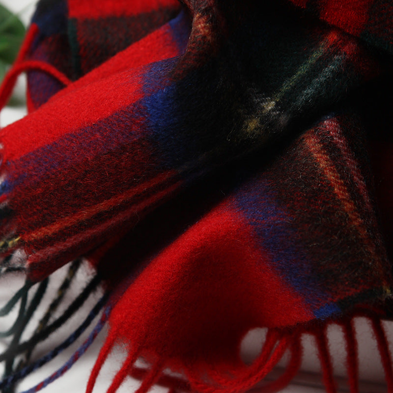 Scottish grid cashmere, scarf, female and male, water ripple, plaid, plaid, autumn and winter, warm