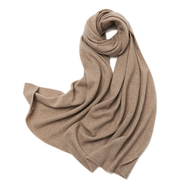 Cashmere scarf, 100% cashmere for men and women, autumn and winter, classic, flat knit, large shawl, scarf.