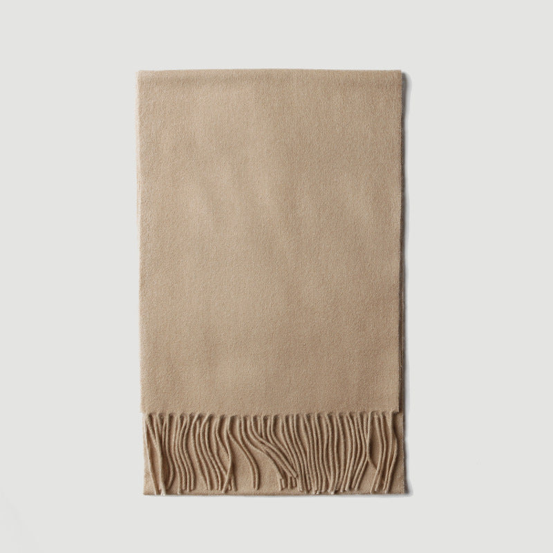 Children, cashmere scarf, solid color, water ripple, thickened, monochrome, warm, scarf.