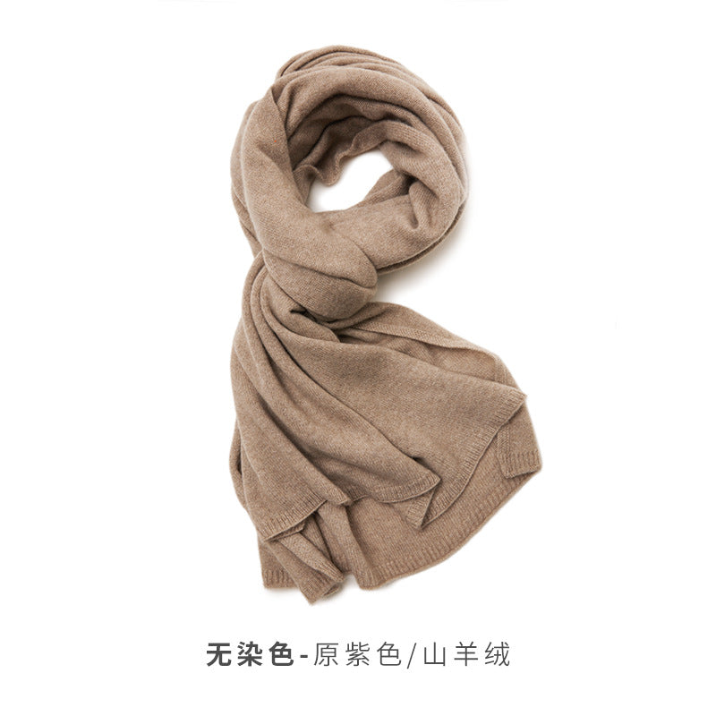 Cashmere scarf, 100% cashmere for men and women, autumn and winter, classic, flat knit, large shawl, scarf.