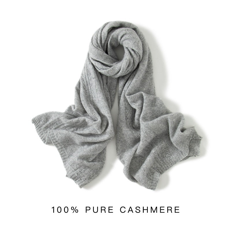 Cashmere scarf, women's 100% pure cashmere, autumn and winter, warm, thickened, warm scarf