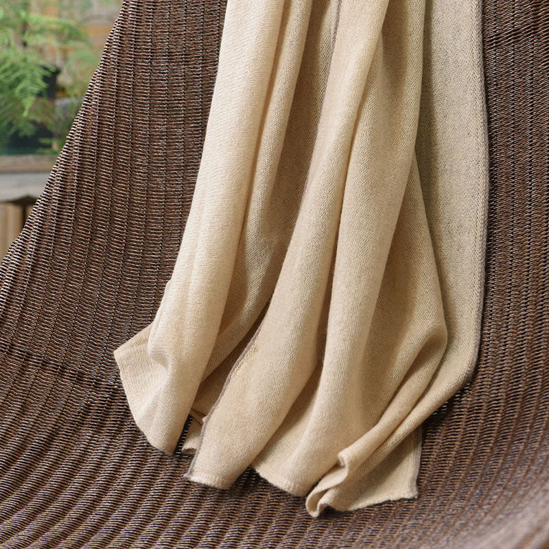 Cashmere scarf, autumn and winter, solid color, warm knitting, cashmere, scarf, women's shawl.