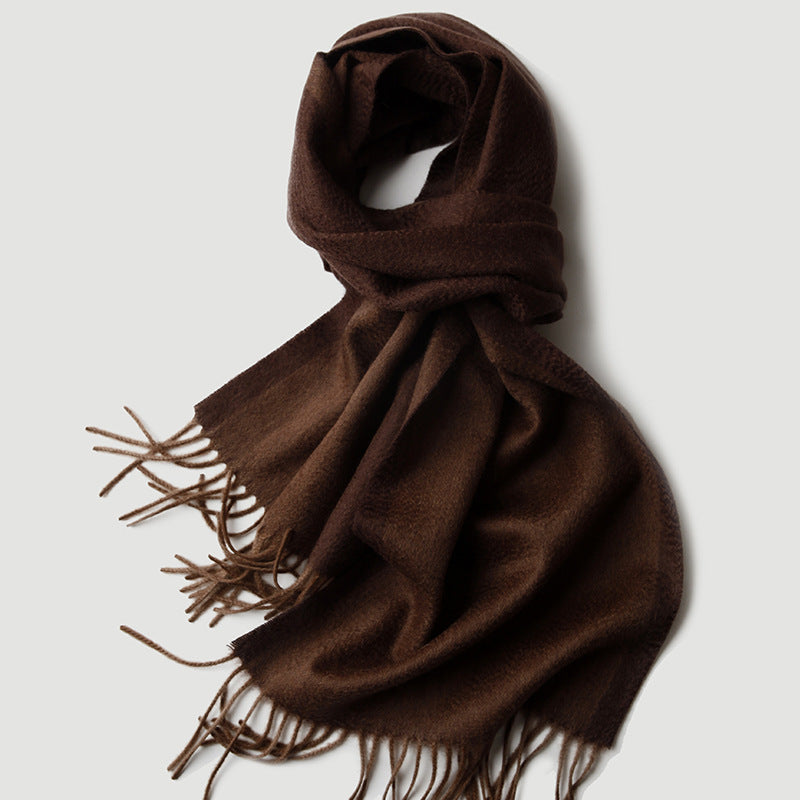 Men's and women's double-sided cashmere, scarf, couple, autumn and winter, thickened, warm, water ripple cashmere