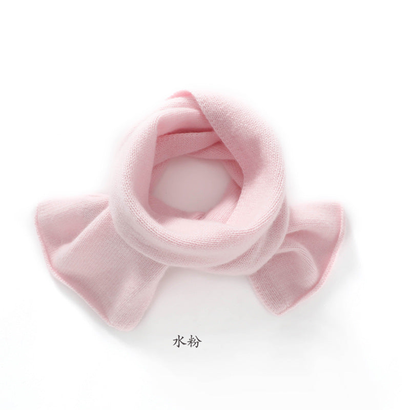 Cashmere scarf, boys girls 100% pure cashmere, thickened, warm, knitted, small scarf