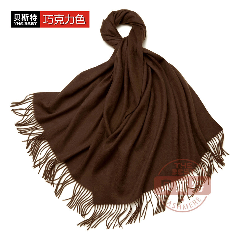 Cashmere scarf, women's thickened, warm, water pattern, fringe, cashmere shawl.