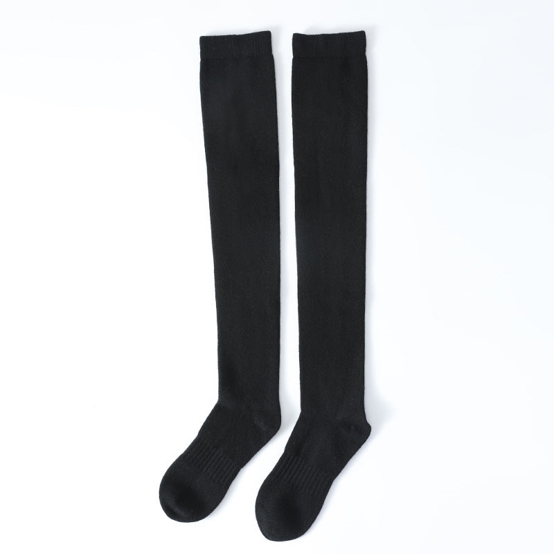 Cashmere socks, women's 100% pure cashmere, thickened, over the knee, knitted, warm, stockings