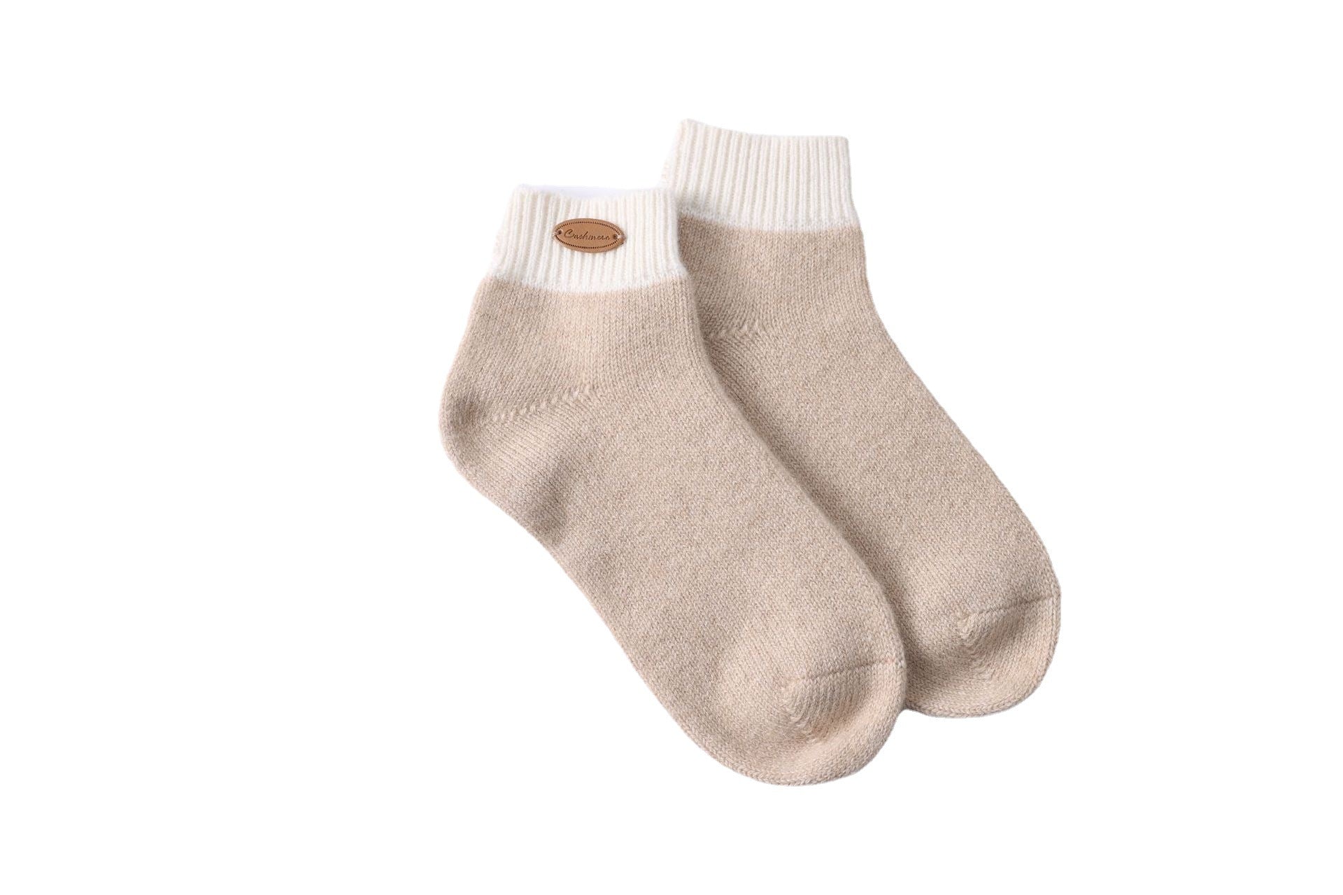 Cashmere socks, knitted, men's and women's, warm, thickened