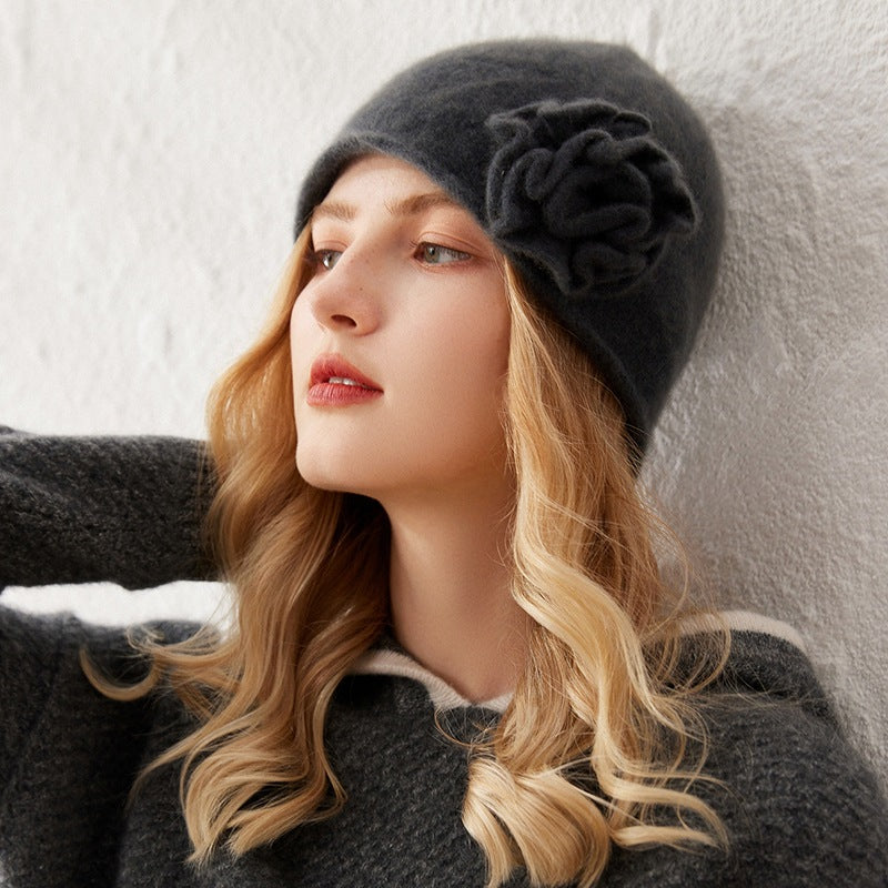 Women's cashmere hat 100% goat hair, knitted hat