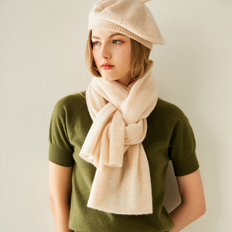 Cashmere scarf 100% pure cashmere, autumn and winter, solid color, couple extended scarf.