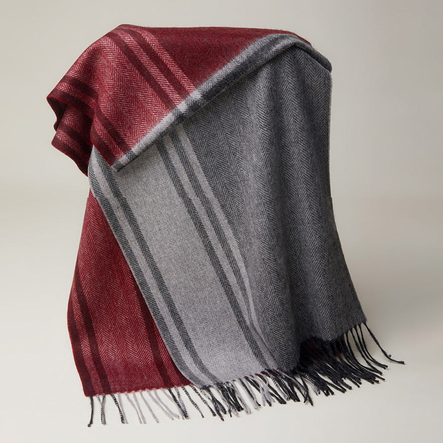 Cashmere, vertical strips, scarf, men and women, winter, scarf, warm, couple's style, cashmere shawl.