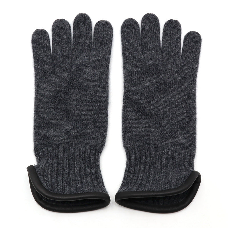 Men's cashmere, gloves 100 pure cashmere, knitted, warm