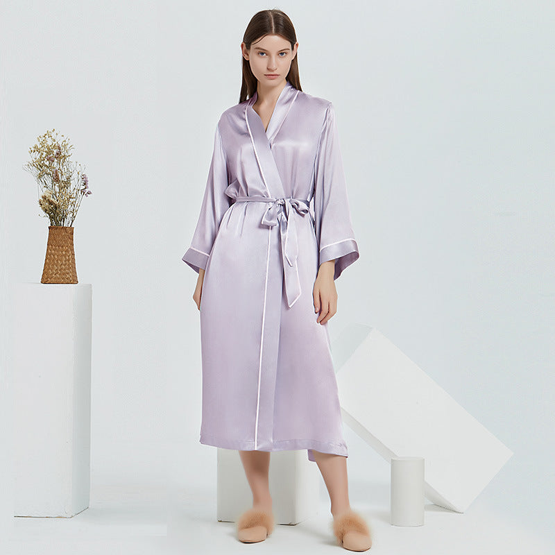 Silk nightgown, long pajamas 100% mulberry silk, nightgown, silk robe