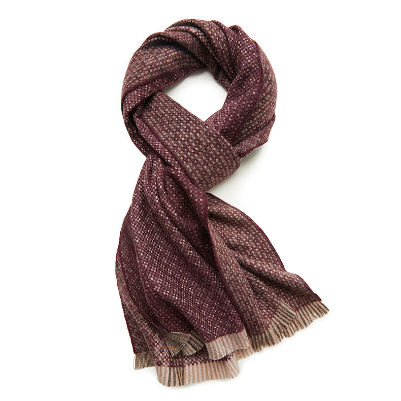 Jacquard, Short Beard, Cashmere, Scarf, Men's and Women's, Winter, Warm, Scarf, Cashmere Shawl