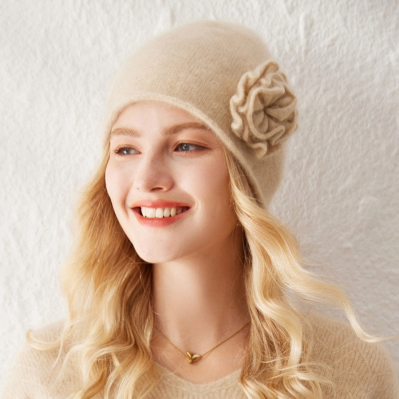 Women's cashmere hat 100% goat hair, knitted hat