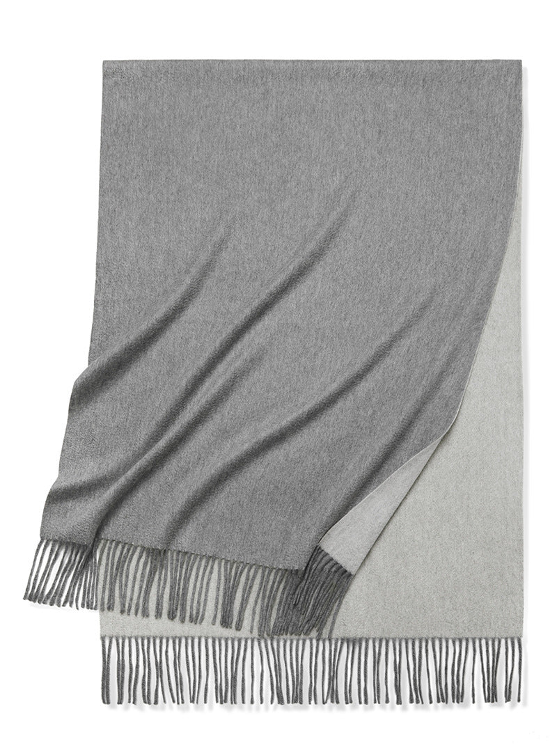 Cashmere scarf, women's and men's, autumn and winter warmth, double-sided cashmere, shawl.