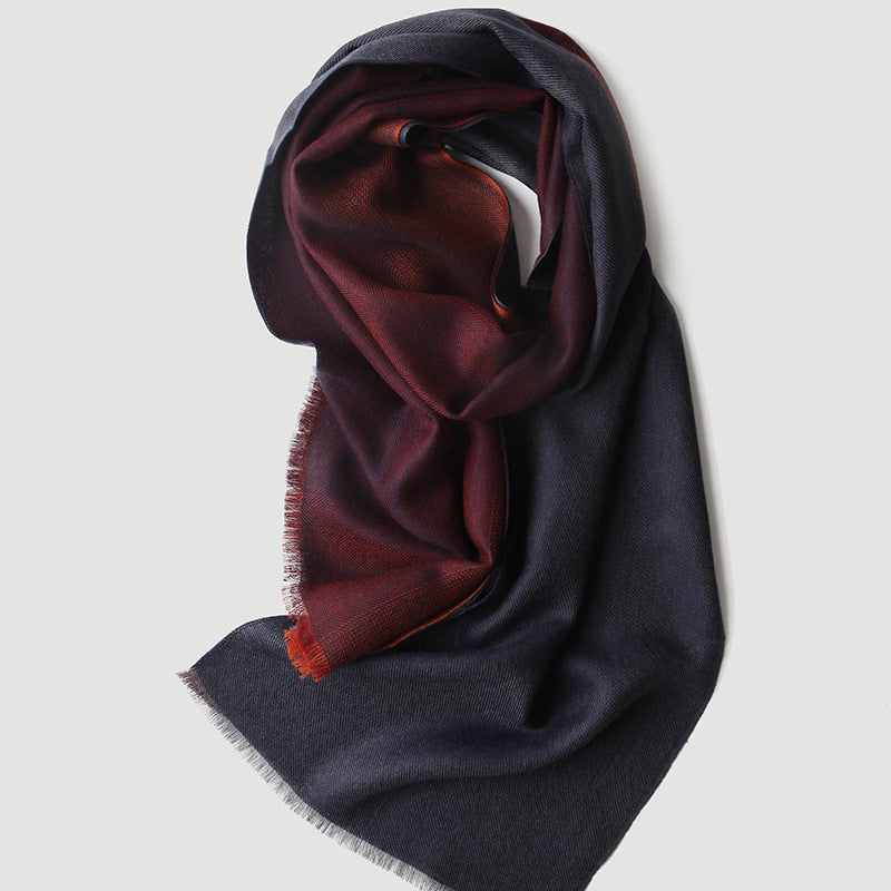 Men‘s   cashmere, scarf, color matching, gifts, autumn and winter, warm cashmere.