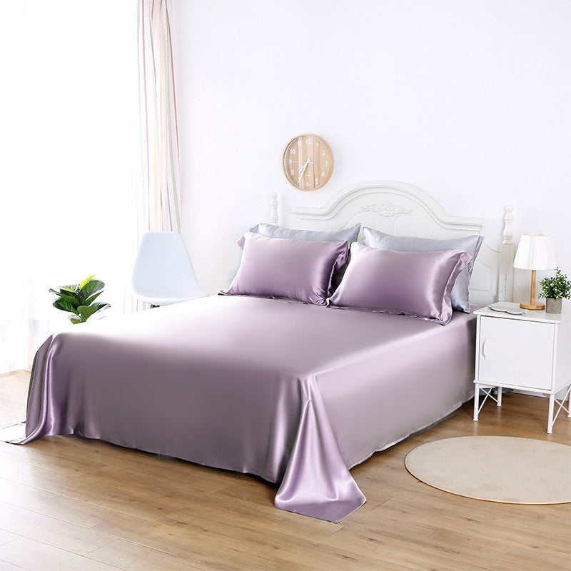 30-meter silk four-piece set of 100% silk mulberry silk, solid color mattress, bed sheet, wide quilt cover