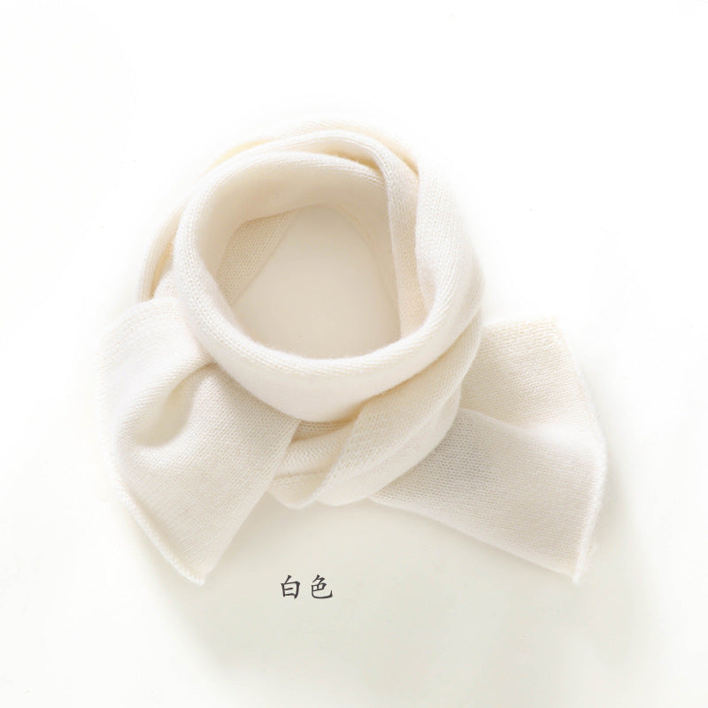 Cashmere scarf, boys girls 100% pure cashmere, thickened, warm, knitted, small scarf