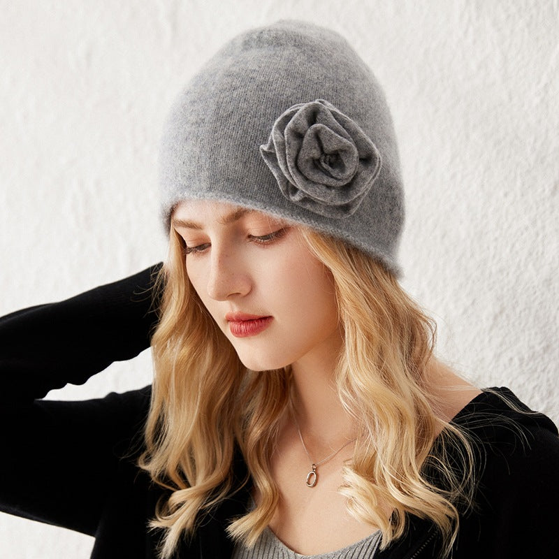 Women's cashmere hat 100% goat hair, knitted hat