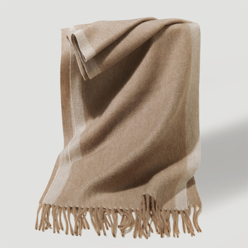 Cashmere, scarf, men's and women's, winter, warmth, scarf, fringed cashmere shawl