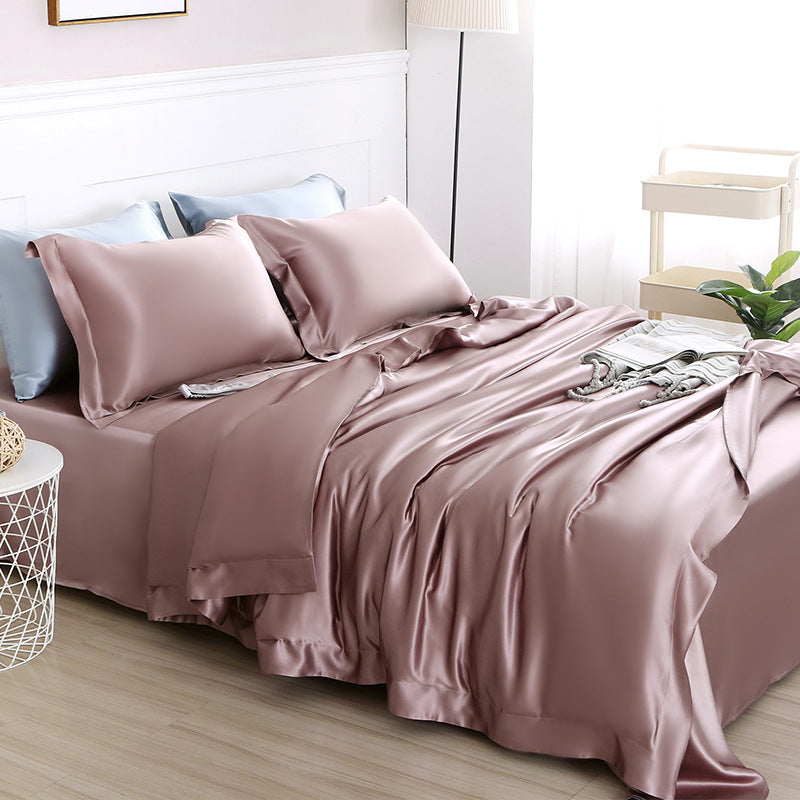 100% silk from mulberry,four-piece set, wide-sided 30 mmi 100% silk mulberry silk, quilt cover