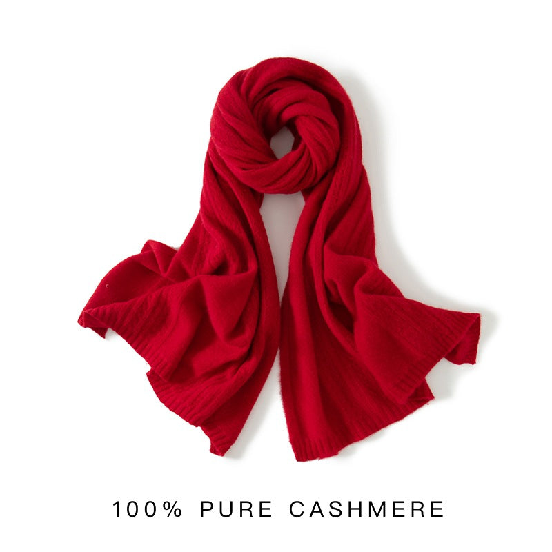 Cashmere scarf, women's 100% pure cashmere, autumn and winter, warm, thickened, warm scarf