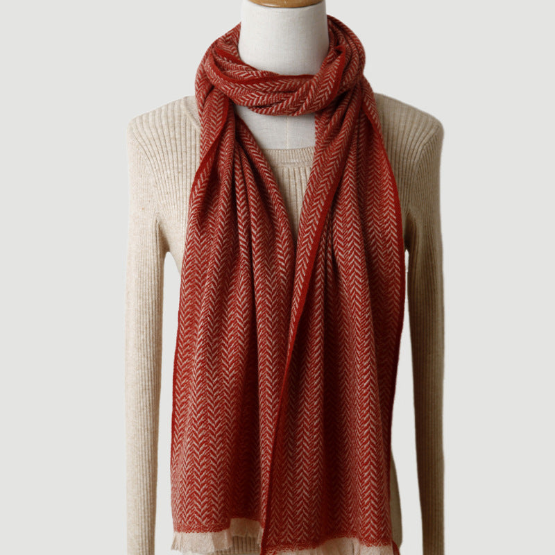 Short beard, cashmere scarf,women‘s  and men's , couple style, autumn and winter, warm, scarf.