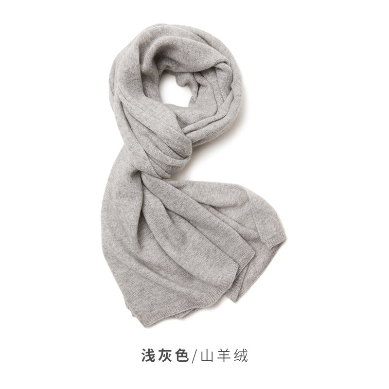 Cashmere scarf, 100% cashmere for men and women, autumn and winter, classic, flat knit, large shawl, scarf.