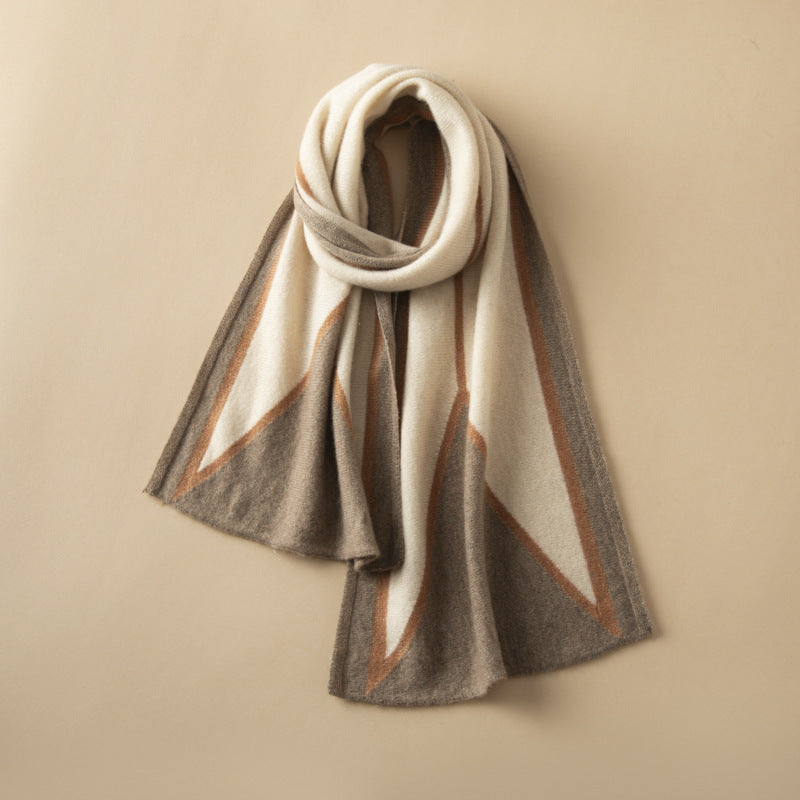 Cashmere scarf, women's 100% pure cashmere, autumn and winter, thermal scarf