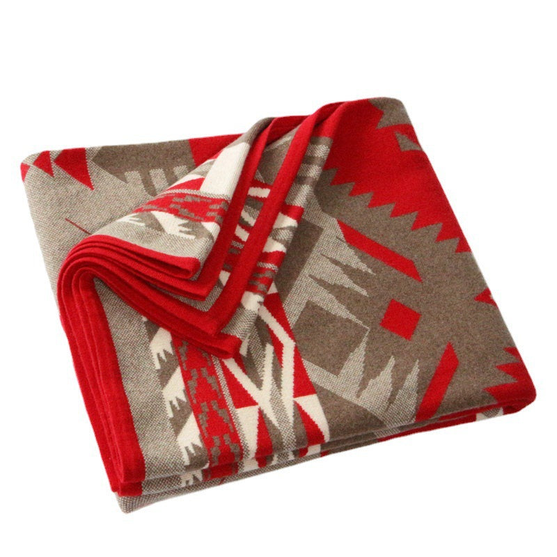 Cashmere blankets, geometric patterns, thermal cashmere blankets