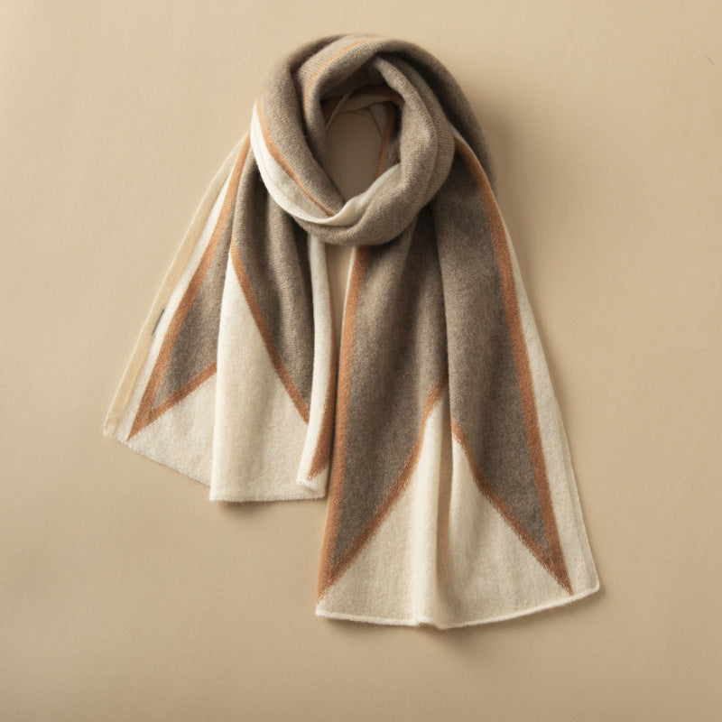 Cashmere scarf, women's 100% pure cashmere, autumn and winter, thermal scarf