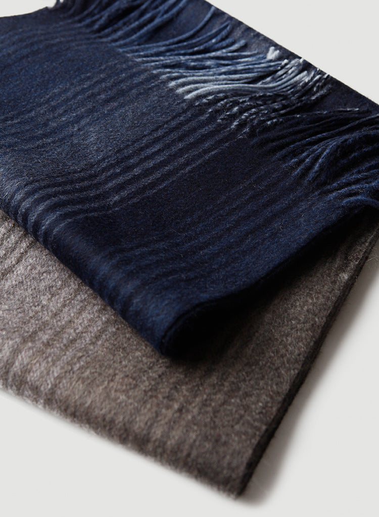 Men, cashmere scarf, striped, plaid, autumn and winter, thickened, warm, cashmere.