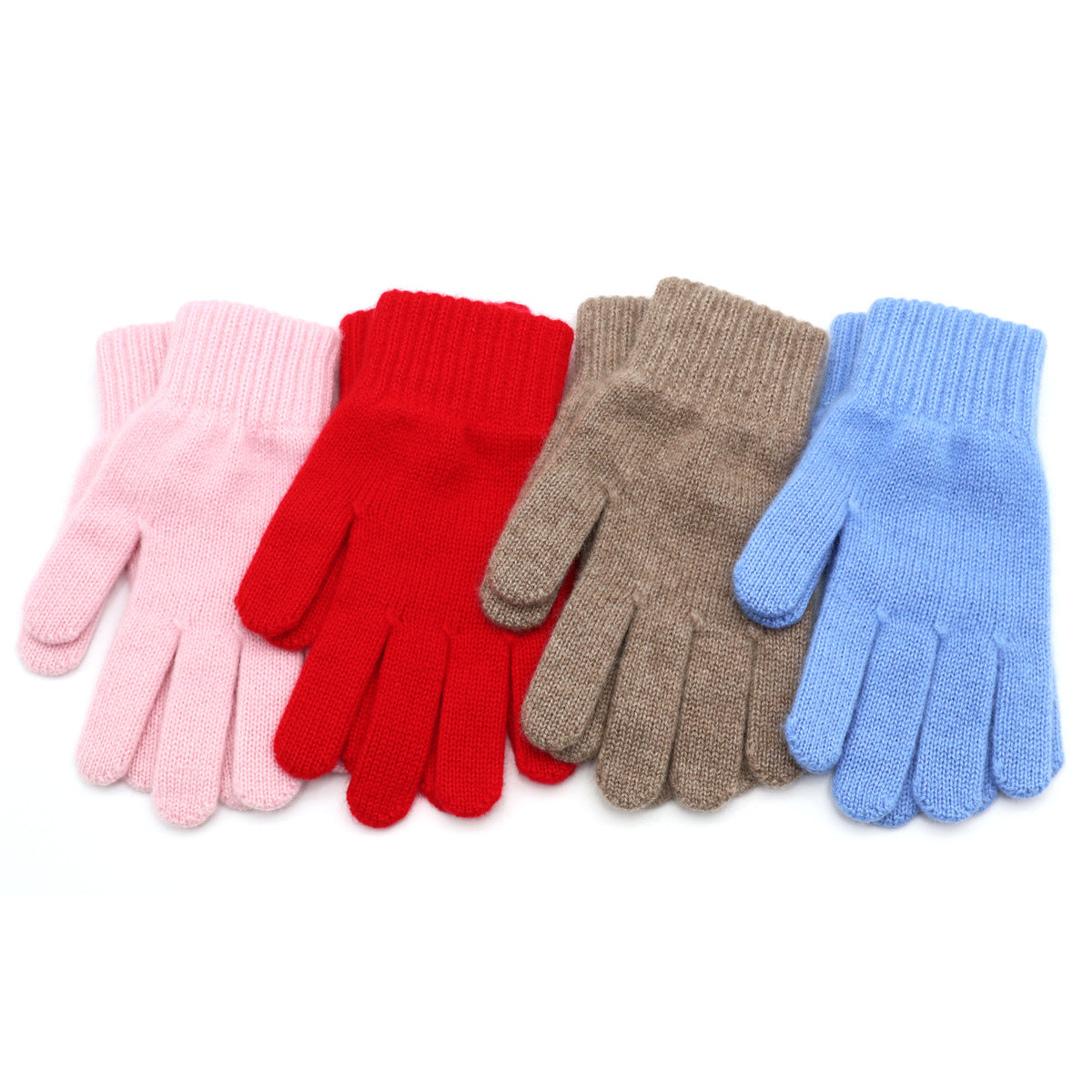 Thickened Children's Cashmere Gloves 100 Pure Cashmere, Warm, Knitted,   Gloves