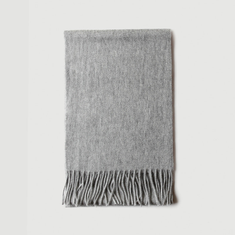 Children, cashmere scarf, solid color, water ripple, thickened, monochrome, warm, scarf.